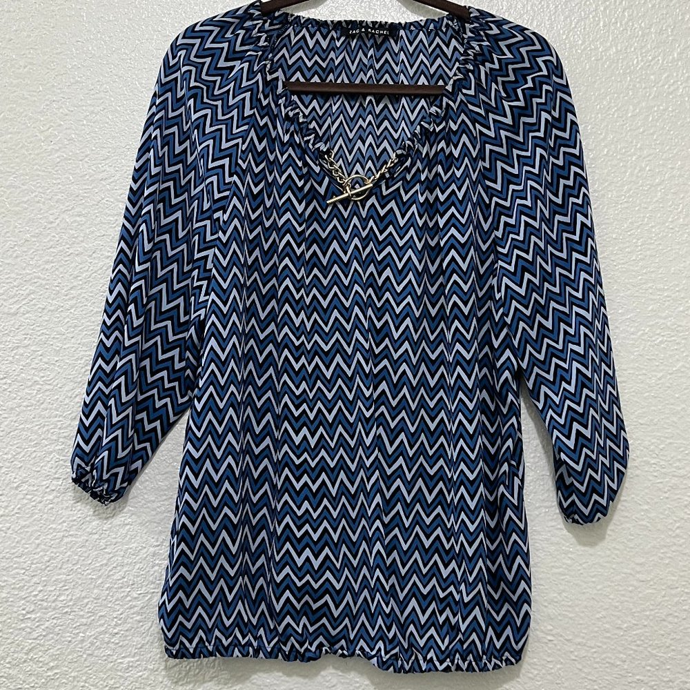 Zac & Rachel Chevron Pattern Women's Blouse